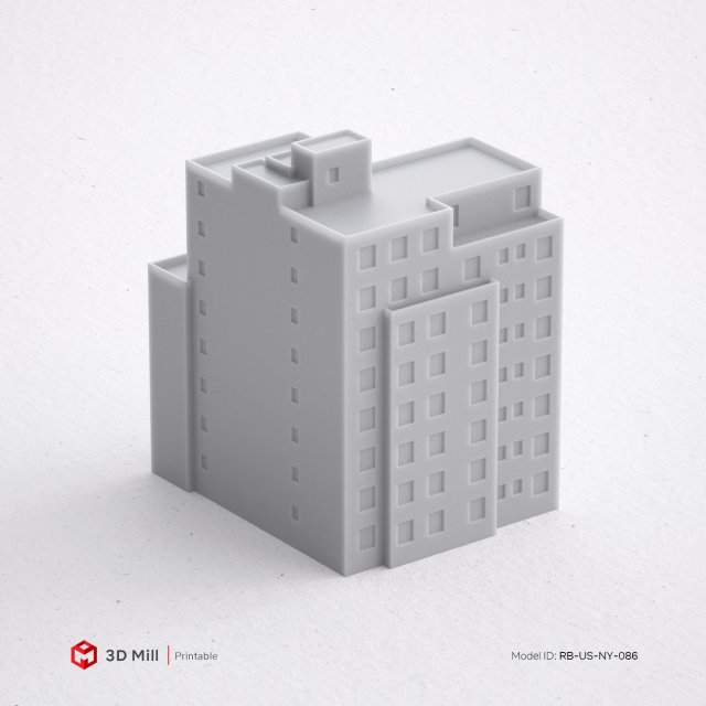 3d print miniature building rb-us-ny-086 Modelo de impresión 3D .c4d .max .obj .3ds .fbx .stl .blend 