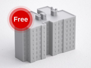 free 3d print miniature building rb-us-ny-087 3D प्रिंट मॉडल