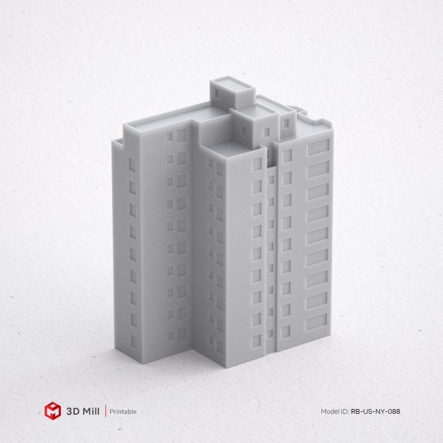 3d print miniature building rb-us-ny-088 Model Cetak 3D .c4d .max .obj .3ds .fbx .stl .blend 