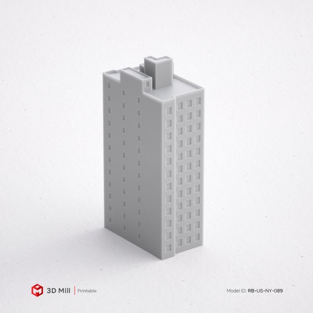 3d print miniature building rb-us-ny-089 3D Принт Модель .c4d .max .obj .3ds .fbx .stl .blend 
