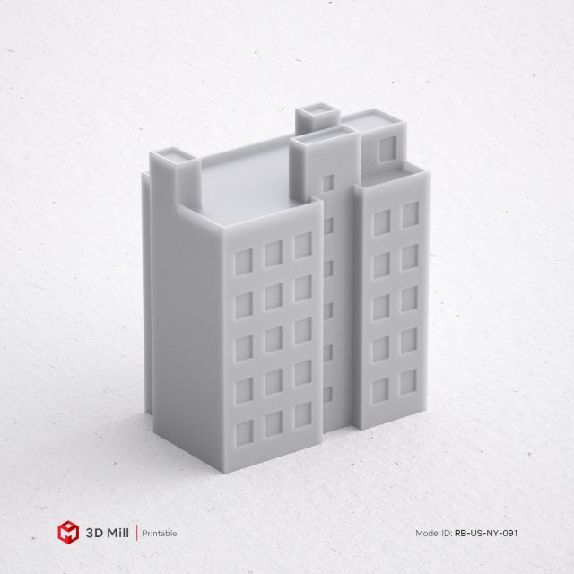 3d print miniature building rb-us-ny-091 3D-Druckmodell .c4d .max .obj .3ds .fbx .stl .blend 
