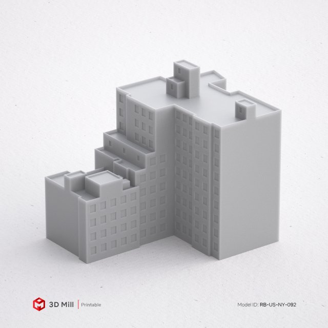 3d print miniature building rb-us-ny-092 3D-printmodel .c4d .max .obj .3ds .fbx .stl .blend 