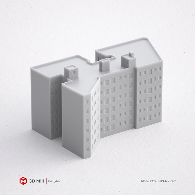 3d print miniature building rb-us-ny-093 Modèles 3D en vedette .c4d .max .obj .3ds .fbx .stl .blend 