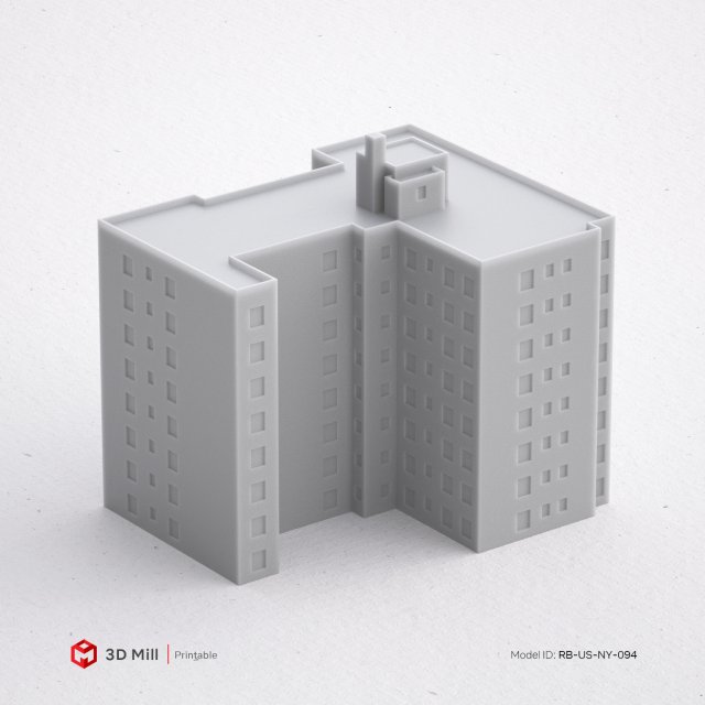 3d print miniature building rb-us-ny-094 Modelo de Impressão 3D .c4d .max .obj .3ds .fbx .stl .blend 