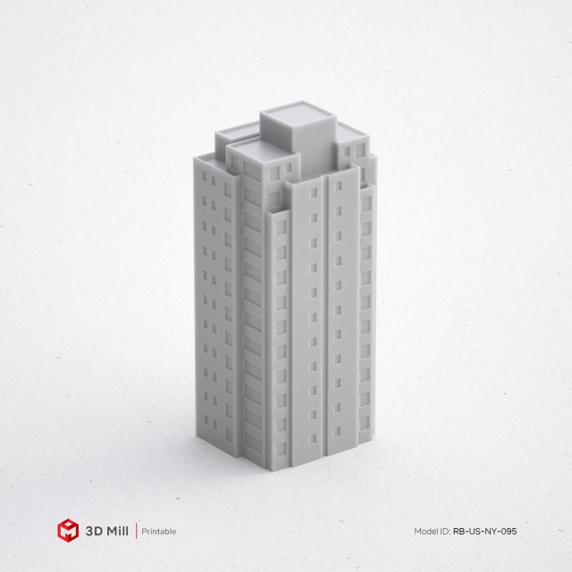 3d print miniature building rb-us-ny-095 3D 打印模型 .c4d .max .obj .3ds .fbx .stl .blend 