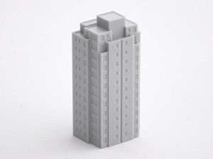 3d print miniature building rb-us-ny-095 Modello di stampa 3D