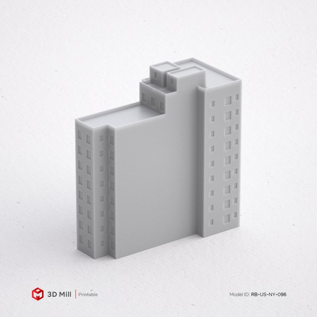 3d print miniature building rb-us-ny-096 3D Print Model .c4d .max .obj .3ds .fbx .stl .blend 