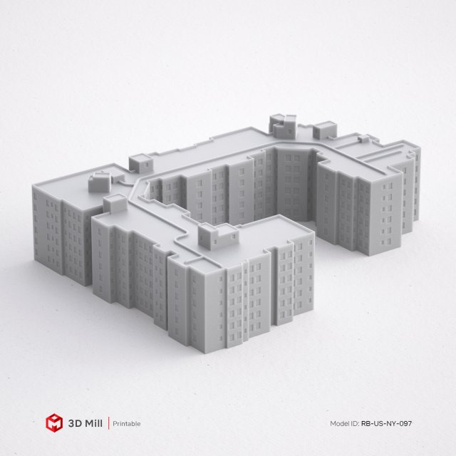 3d print miniature building rb-us-ny-097 3D Принт Модель .c4d .max .obj .3ds .fbx .stl .blend 