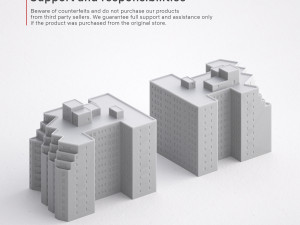3d print miniature building rb-us-ny-099 Modèles 3D en vedette