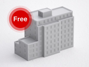 free 3d print miniature building rb-us-ny-100 3D प्रिंट मॉडल