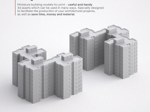 3d print miniature building rb-sp-md-001 3Dプリントモデル
