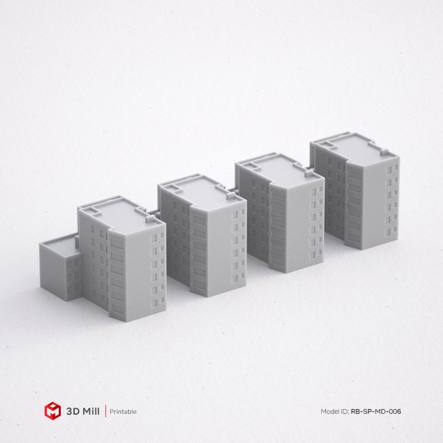 3d print miniature building rb-sp-md-006 Modelo de Impressão 3D .c4d .max .obj .3ds .fbx .stl .blend 