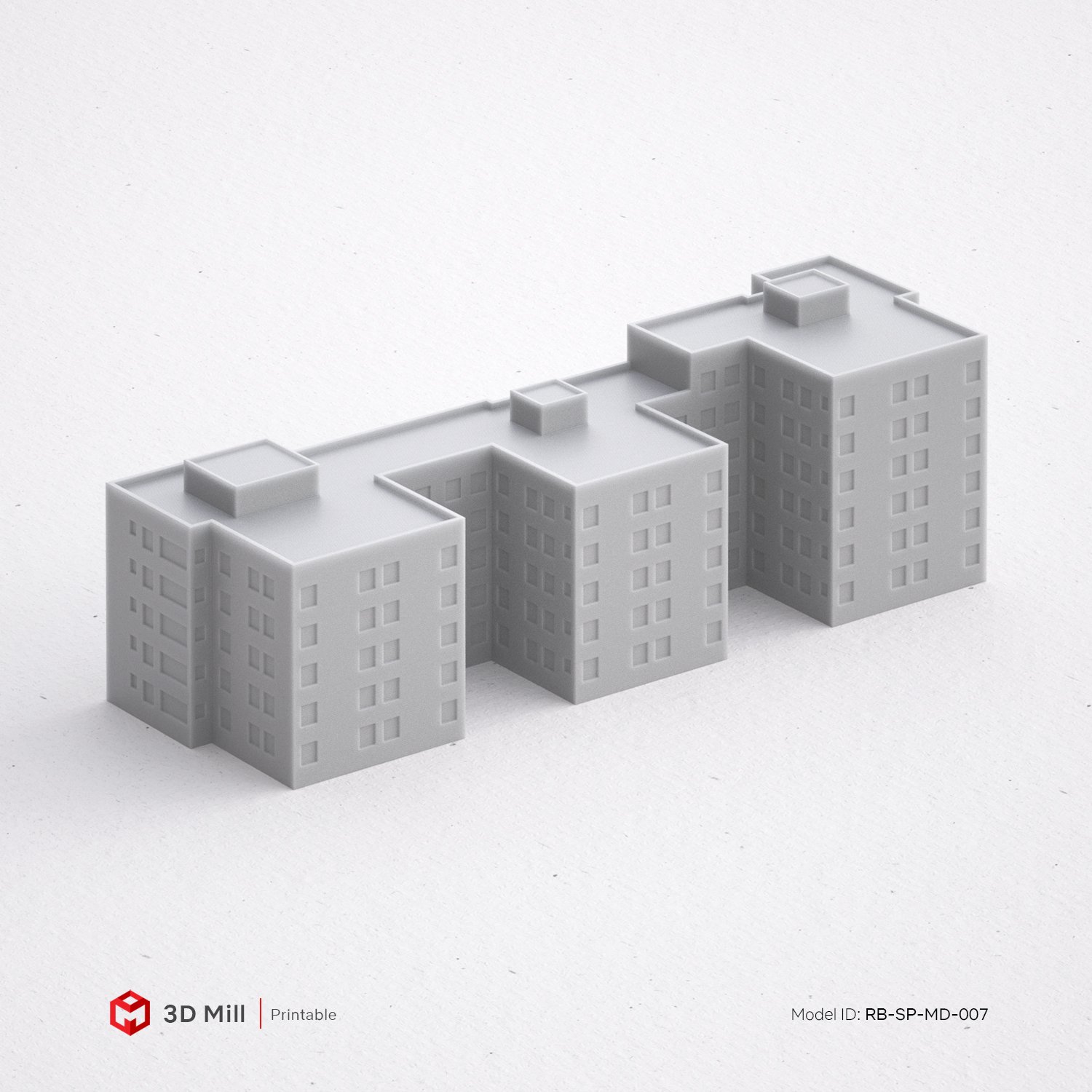 3d Print Miniature Building Rb-Sp-Md-007 3D Принт Модель In.