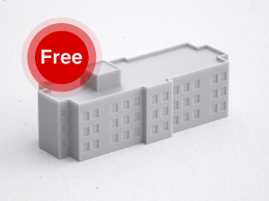 free 3d print miniature building rb-sp-md-009 3D प्रिंट मॉडल