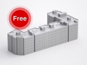 free 3d print miniature building rb-sp-md-011 3D प्रिंट मॉडल
