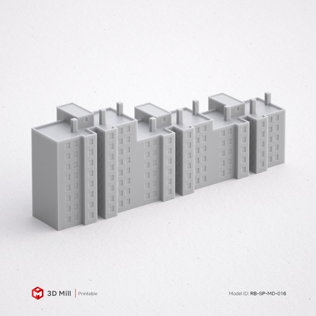 3d print miniature building rb-sp-md-016 3D Print Model .c4d .max .obj .3ds .fbx .stl .blend 
