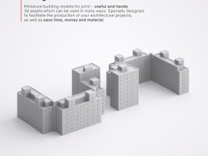 3d print miniature building rb-sp-md-018 Modello di stampa 3D