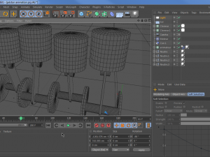 piston car with animation 3D 모델