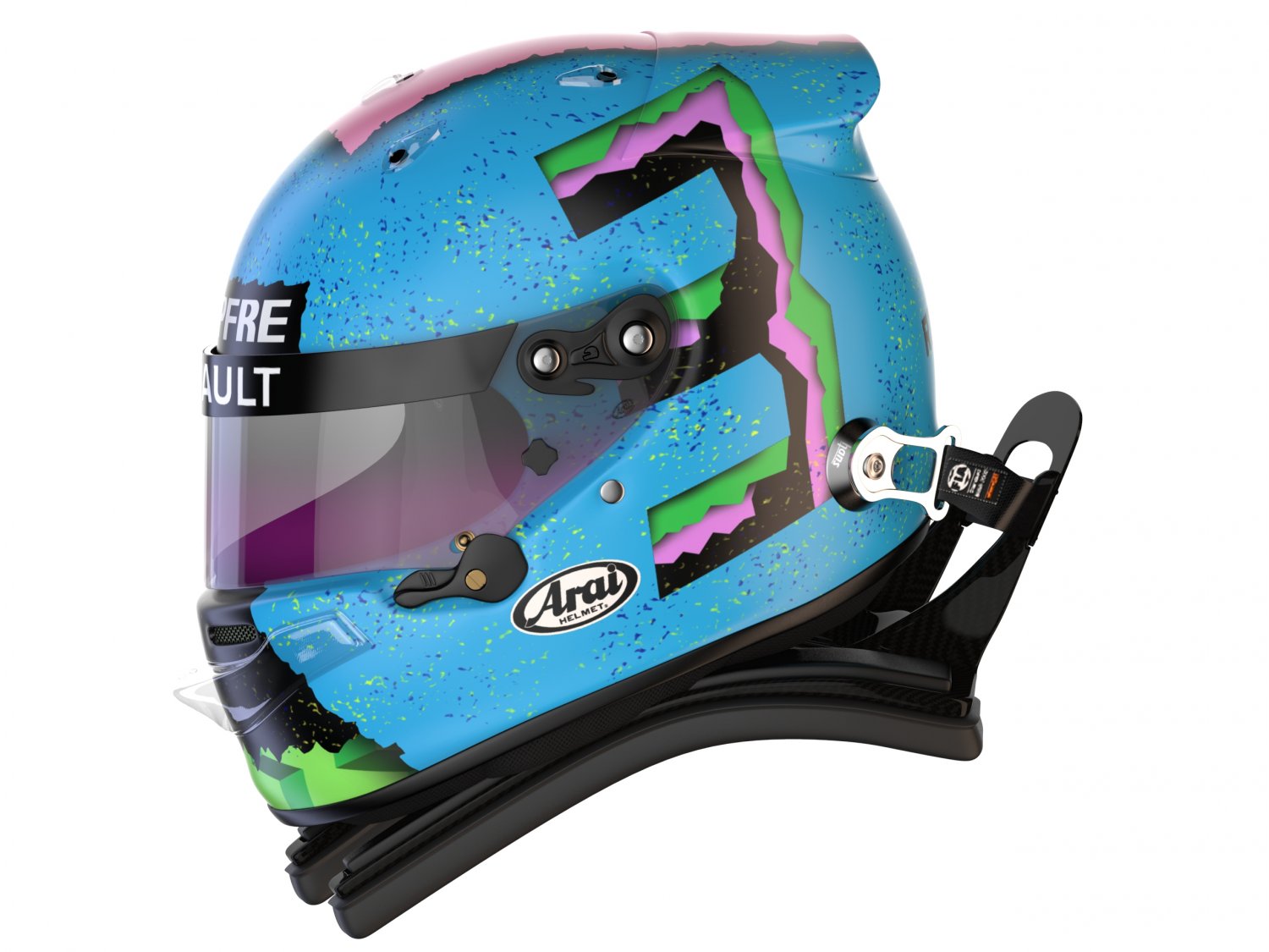 Racing Helmet Arai Gp7 With Hans System Daniel Ricciardo 2019 3d Model In Sports Equipment 3dexport