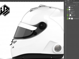Schuberth SF2 - SF3 - 2D PSD template - back spoiler version CG Текстури