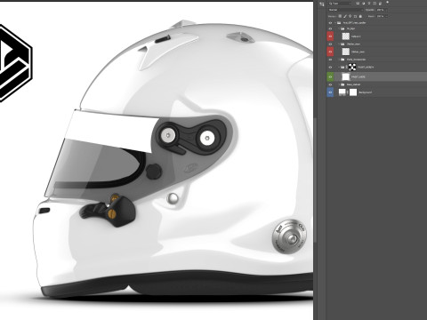Arai GP7 FRP rear spoiler V2 2D PSD template CG Tekstury