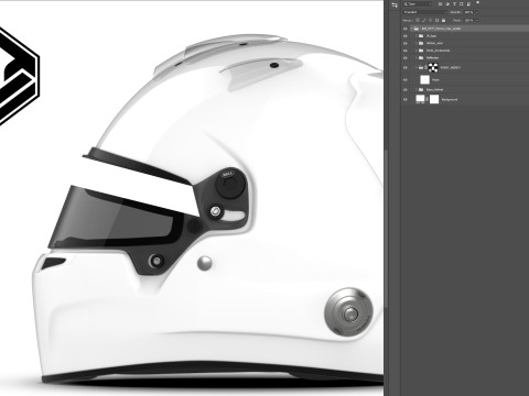 Bell HP77 F1 Ferrari rear spoiler V2 - PSD template CG Текстури
