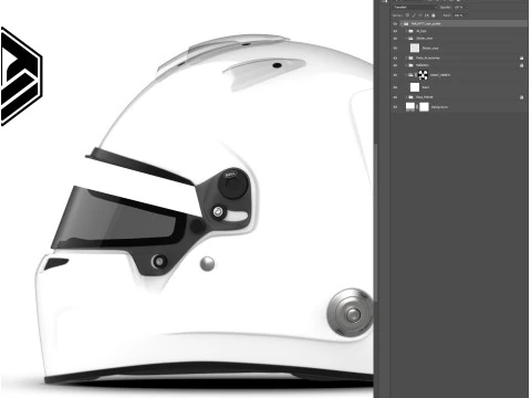 Plantilla PSD Bell HP77 aler&oacute;n trasero normal V2 Texturas CG