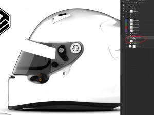 Arai SK6 rear spoiler 2D PSD template CG テクスチャ