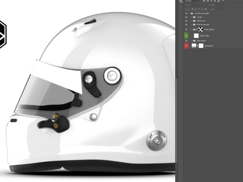Arai SK6 rear spoiler V2 2D PSD template CG Texturen