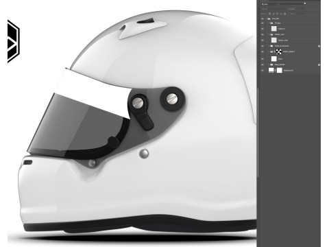 Arai CK6 rear spoiler 2D PSD template CG Texturen