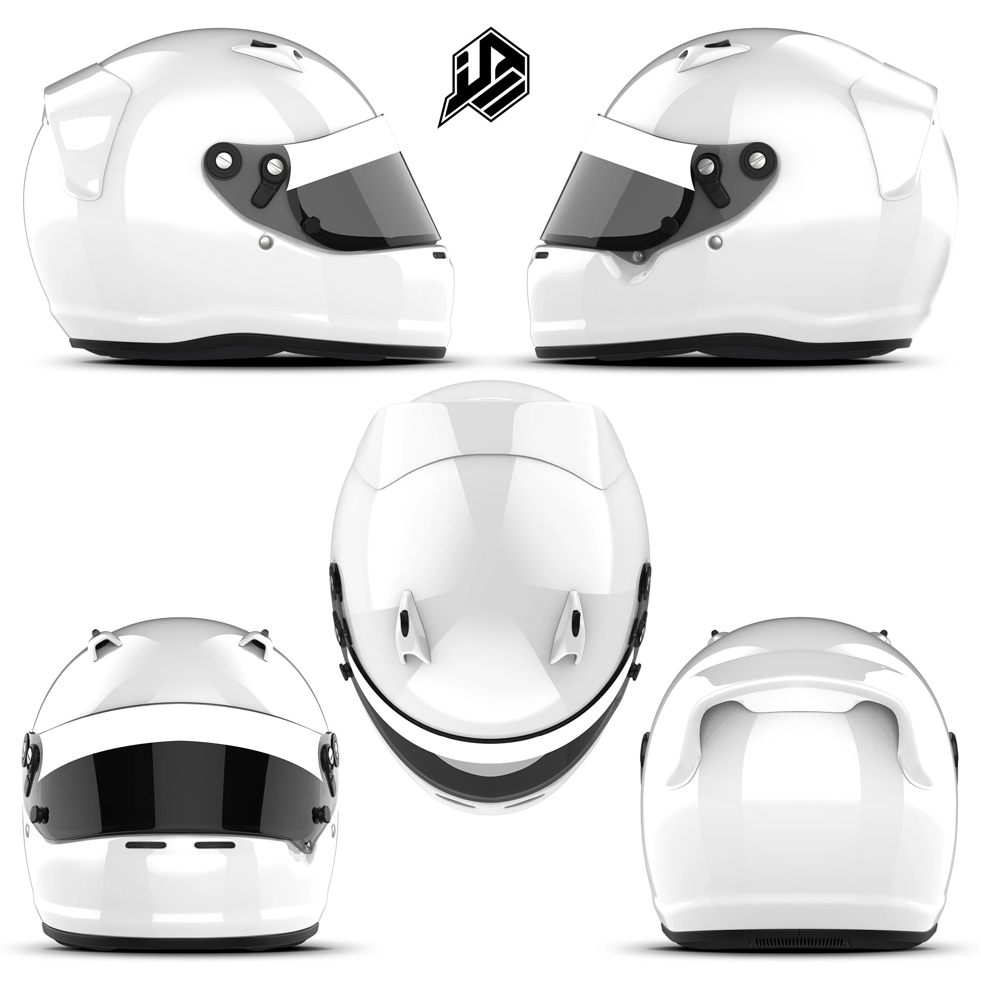 Arai CK6 rear spoiler V2 2D PSD template CG Textures .c4d .max .obj .3ds .fbx .stl .blend 