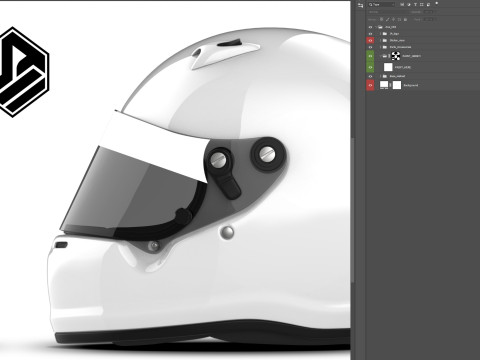 Arai CK6 rear spoiler V2 2D PSD template CG Dokuları