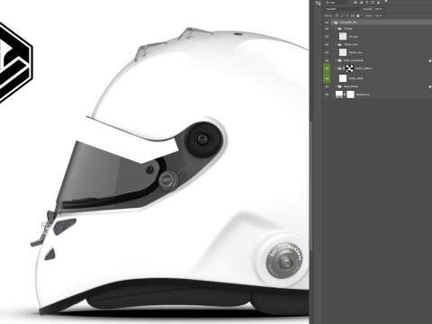 Schuberth SF4 V2 helm 2d-sjabloon CG Texturen