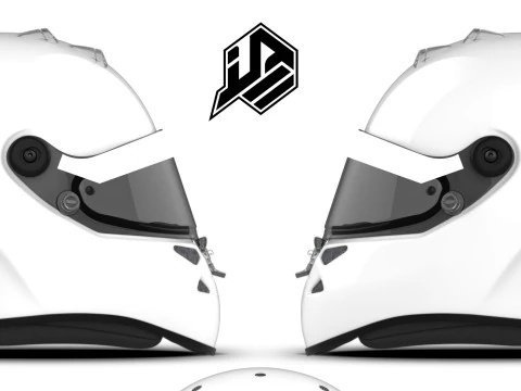 Mod&egrave;le 2D de casque Schuberth SF4 avec spoiler arri&egrave;re V2 CG Textures