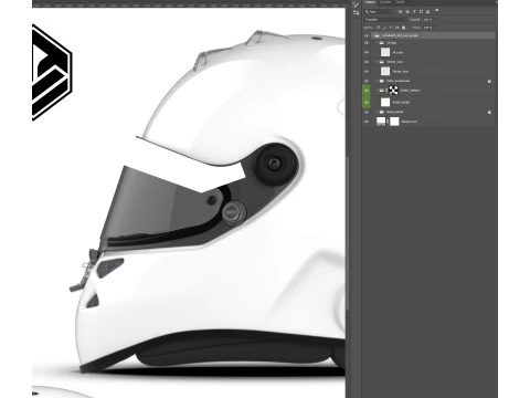 Mod&egrave;le 2D de casque Schuberth SF4 avec spoiler arri&egrave;re V2 CG Textures