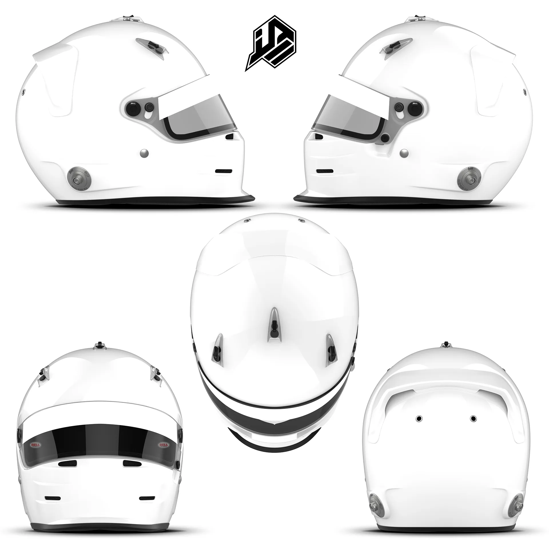 Bell GP3 rear spoiler V2 2D PSD CG Textures .c4d .max .obj .3ds .fbx .stl .blend 