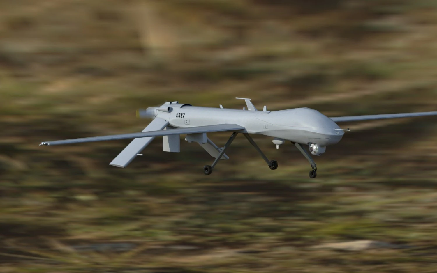 mq-1a predator pbr texturing whith animation 3D Model .c4d .max .obj .3ds .fbx .stl .blend