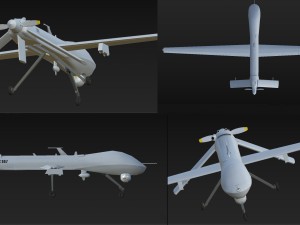 mq-1a predator pbr texturing whith animation 3D Model