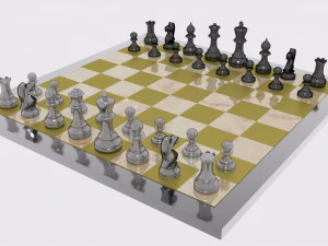 chess set 5differentsets 3D Model