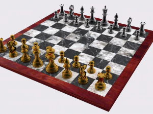 chess set 5differentsets 3D Model