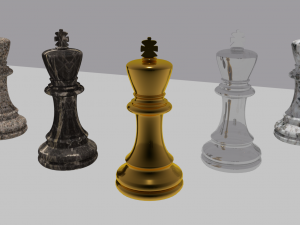 chess set 5differentsets 3D-Modell