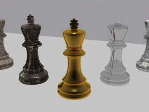 chess set 5differentsets 3D Model