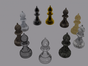 chess set 5differentsets 3D-Modell