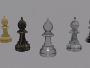 chess set 5differentsets 3D Model
