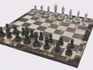 chess set 5differentsets 3D Model