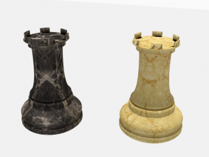 chess rooks 5 sets of 2 Modelo 3D
