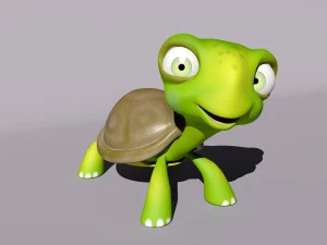 tartaruga dei cartoni animati Modello 3D