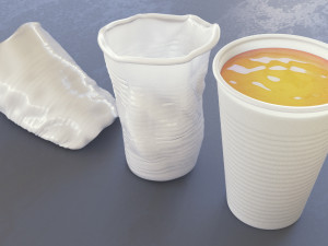 Plastic cup vr - ar - low-poly 3D Model