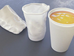Plastic cup vr - ar - low-poly 3D Model