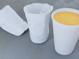 Plastic cup vr - ar - low-poly 3D Model